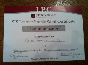Stella's Communicator Award